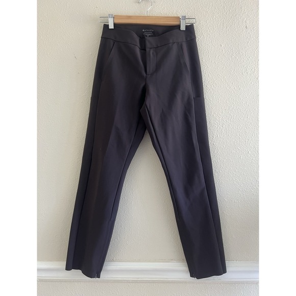 Athleta Stellar Trouser Size 2P Slit Zip Hem Pockets Athleisure Versatile - Picture 2 of 13